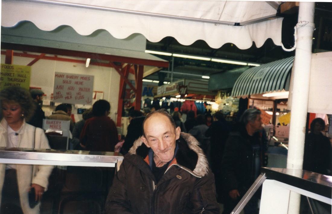 Inside Wigan Market Hall on the last day of trading.