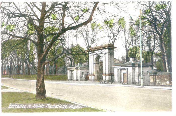 Postcard, entrance to Haigh Plantations. Postcard, entrance to Haigh Plantations.