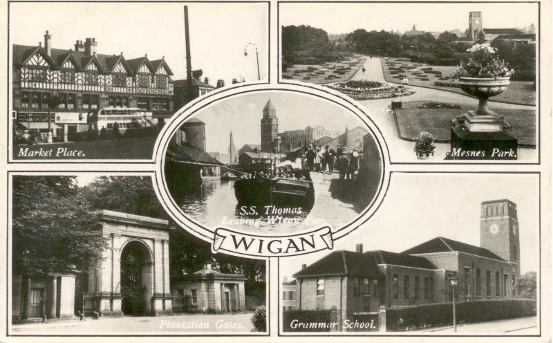Wigan postcard. 1953. Wigan postcard. 1953.