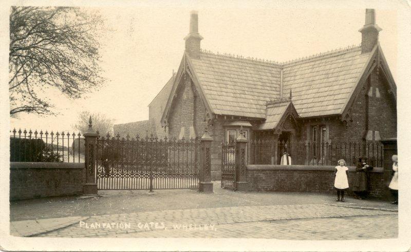 Plantation Gates, Whelley. 1906. Plantation Gates, Whelley. 1906.
