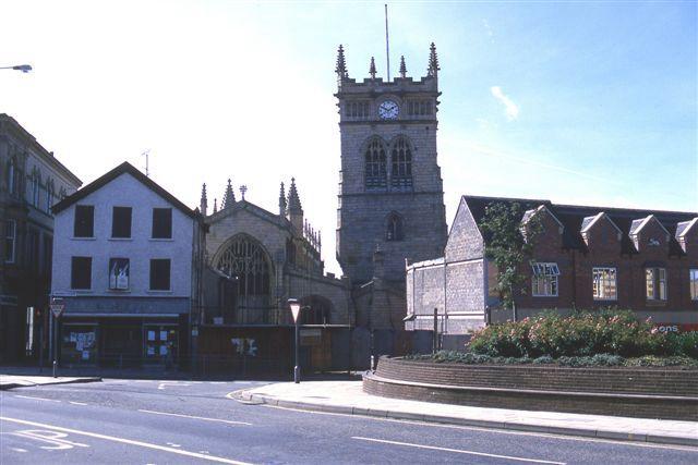 Wigan Parish Church, September 1986. Wigan Parish Church, September 1986.