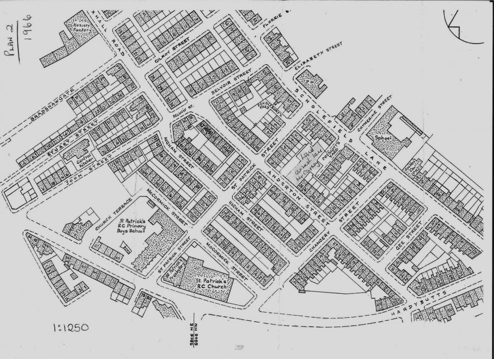 Part Street Plan Scholefield Lane around 1966