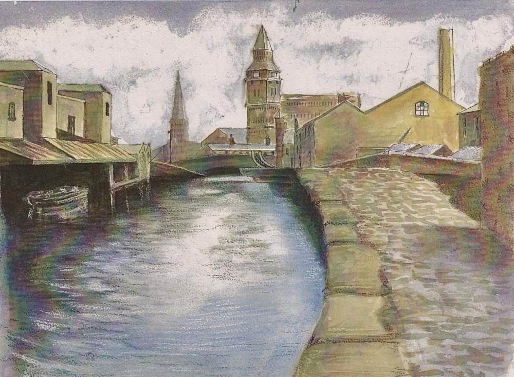 Watercolour of Wigan Pier