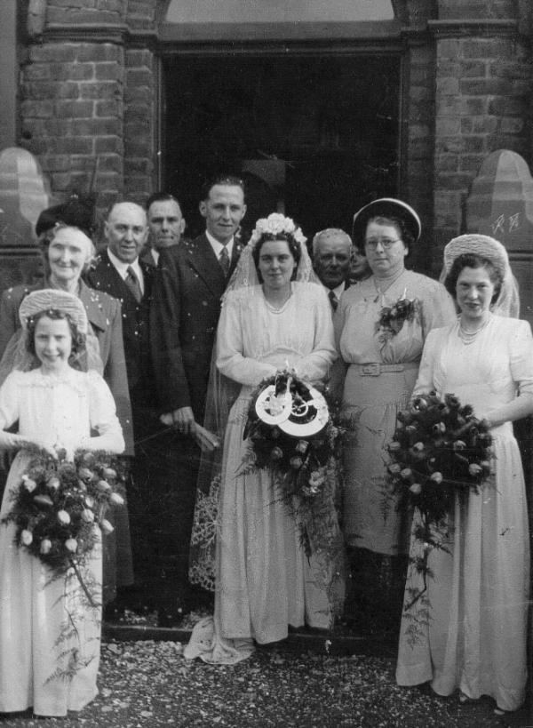 Marriage of Harold Tattum to Annie Houghton, 1950. Marriage of Harold Tattum to Annie Houghton, 1950.