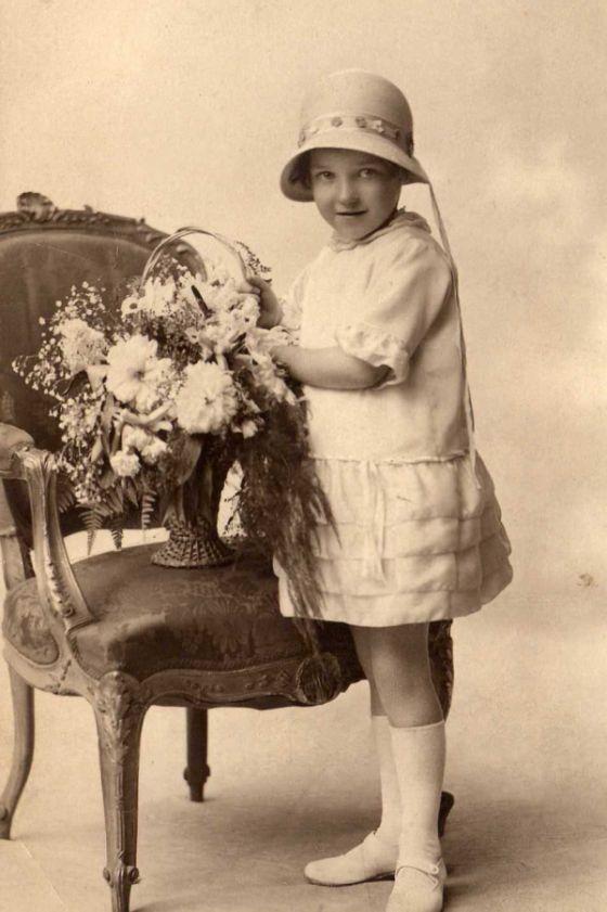 Lilian Rigby aged 6 on a walking day in Wigan.
