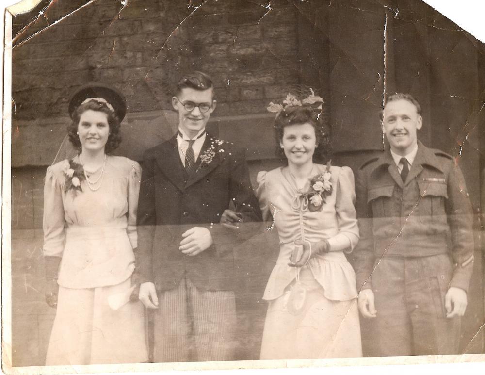 John (Jack) Tyrer & Evelyn Carlisle on their wedding day 