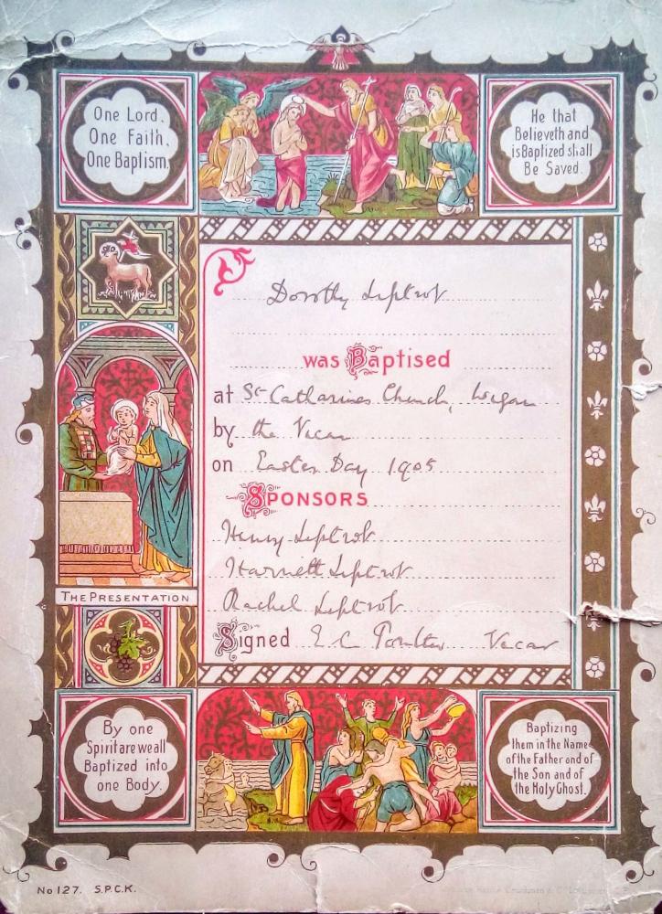 Illustrated Christening Card. Illustrated Christening Card.