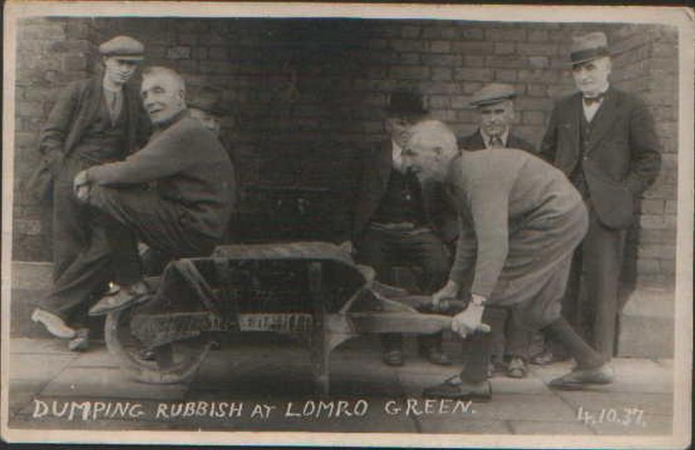 "DUMPING RUBBISH AT LOMRO GREEN" Postcard 1937