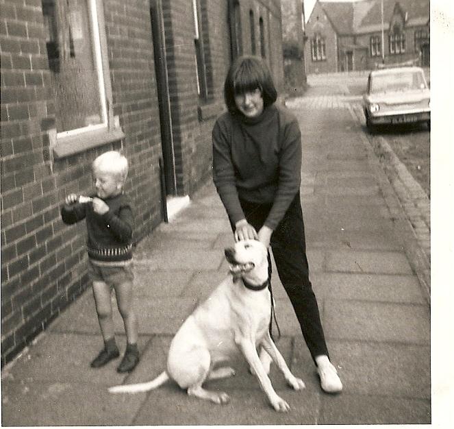 Andrew and Linda with dog Andrew and Linda with dog