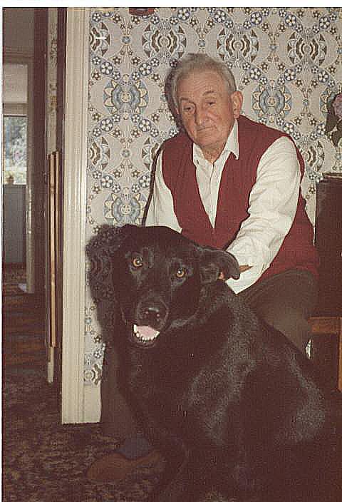 Dad with Rebel the dog