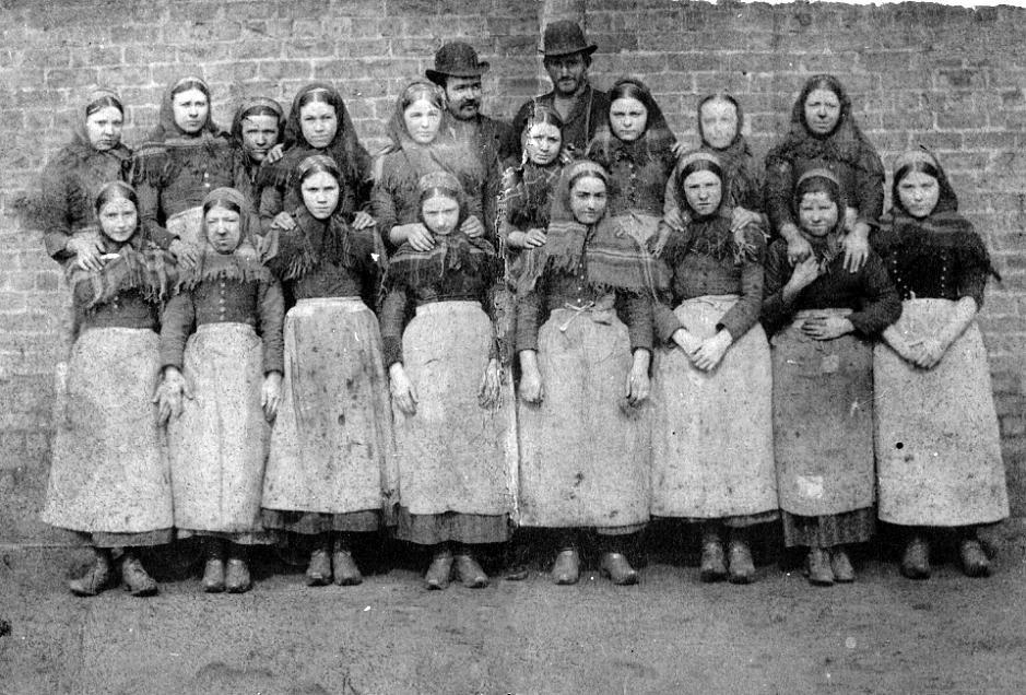 Pit Brow lasses, pre 1890.