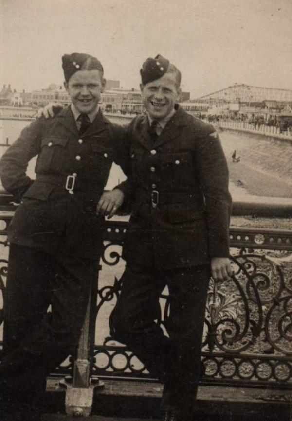 Arthur Tice with Jock McArther in Morcambe, July 1943.