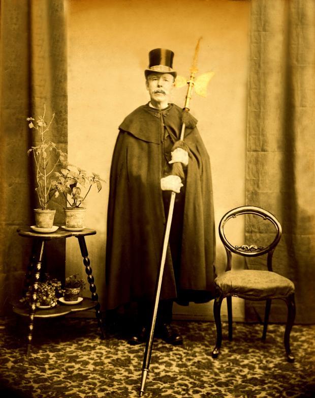 Michael Rynn in policemans dress uniform, 1895.