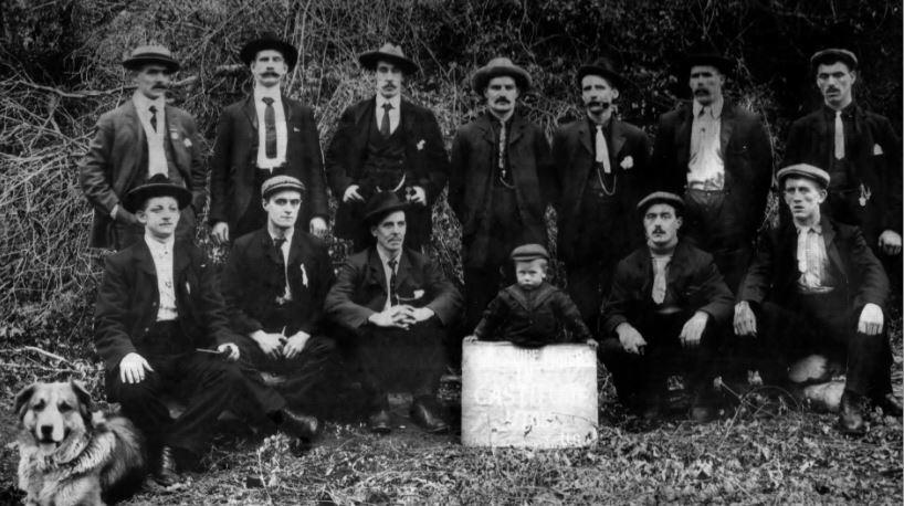 Wigan Miners in Castle Gate, Utah, USA. c1911.