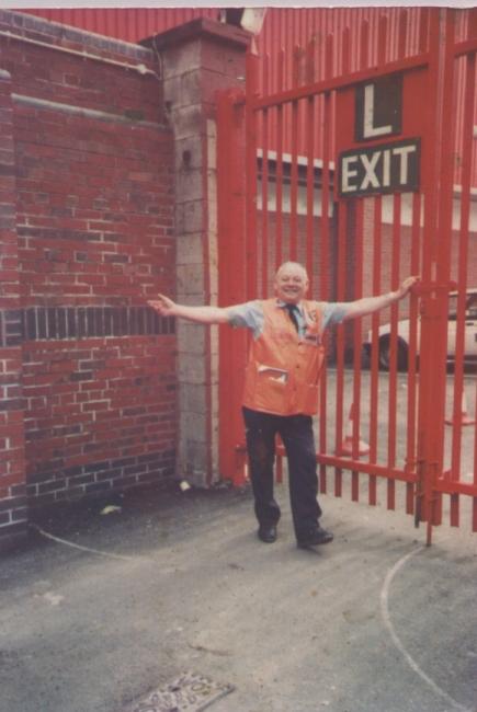 John Anders on the gate at Central Park late 80s / ealry 90s