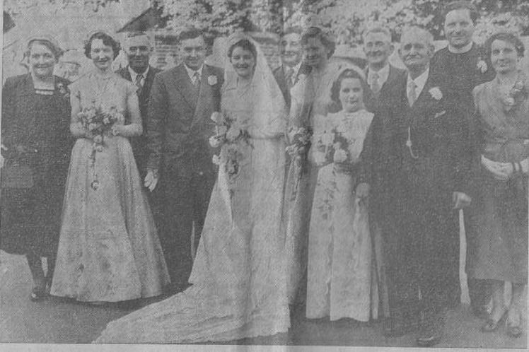 wedding photo from Evening Post 1954