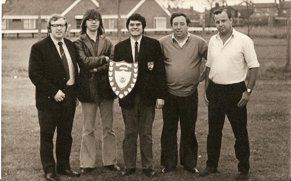 Alan with friends at the Victoria Hotel