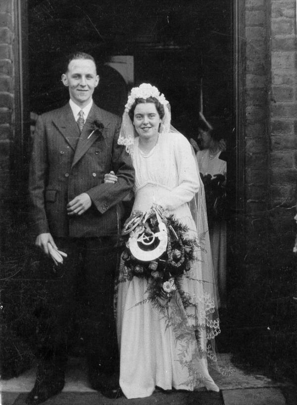 Marriage of Harold Tattum to Annie Houghton, 1950.