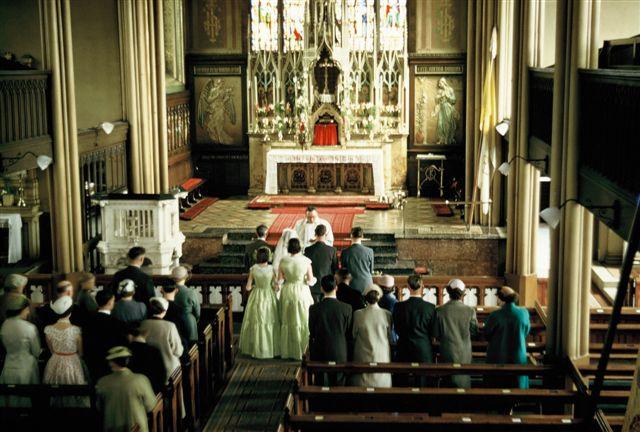 The wedding ceremony.of Albert and Barbara Parr(Caunce)