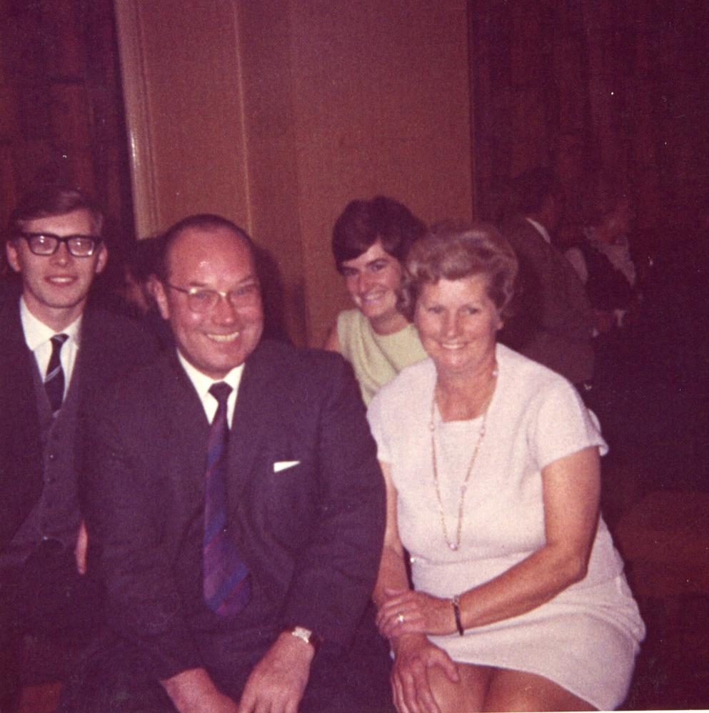 Chris and Doris Wren (foreground), Mike and Mary Wren (rear)