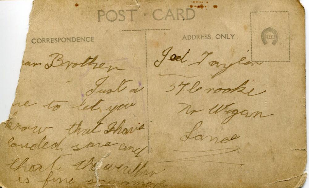 Back of photo postcard