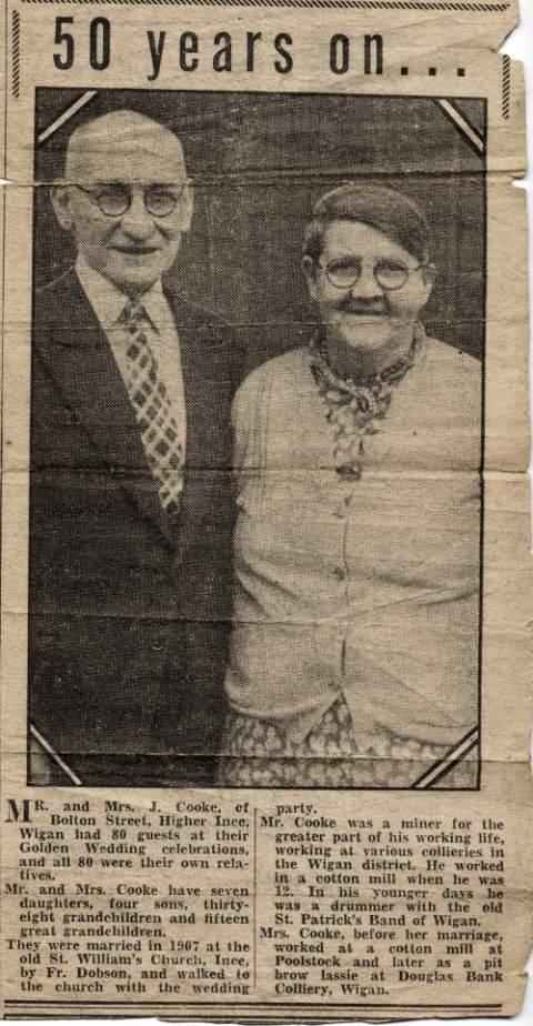 Golden Wedding Anniversary, 1957. Golden Wedding Anniversary, 1957.