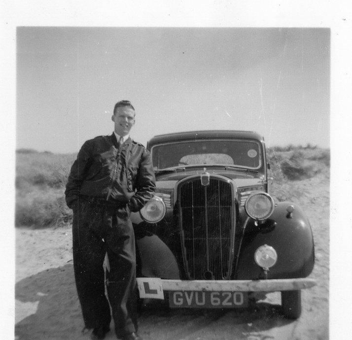 My dad on Ainsdale beach.