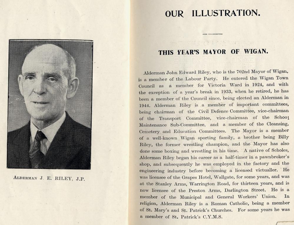 702nd Mayor of Wigan John Edward Riley 702nd Mayor of Wigan John Edward Riley
