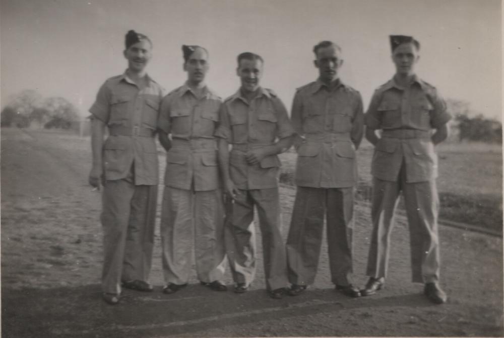 George Myers with his pals in The Manchester Regiment