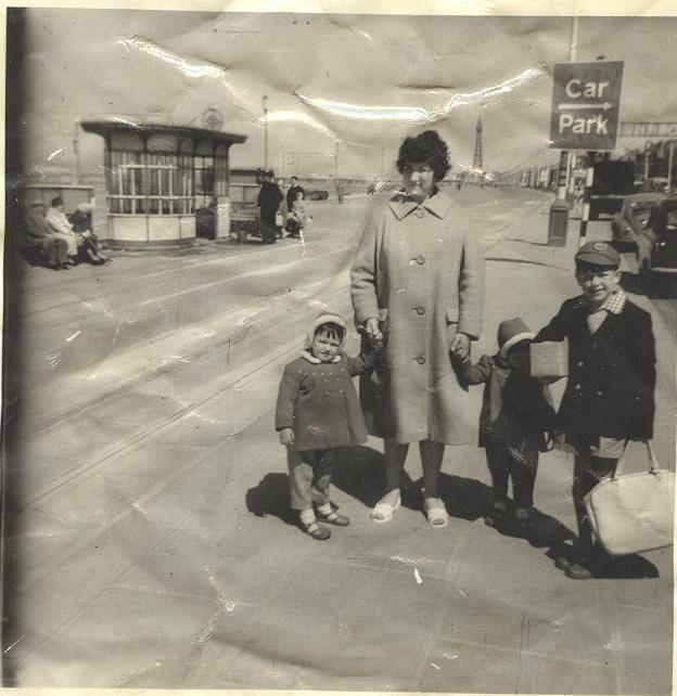 Anthony Highton and sister with mum Molly Highton, 1962.