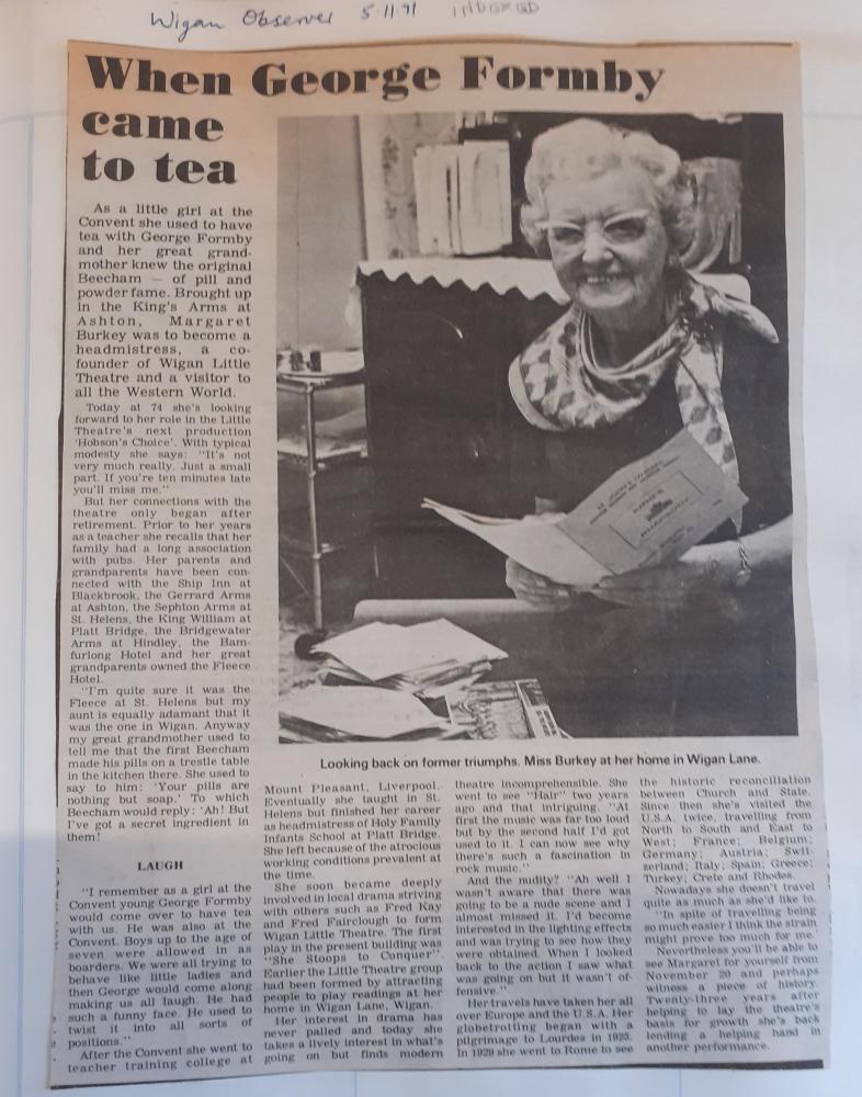 Newspaper cutting 1991 Newspaper cutting 1991