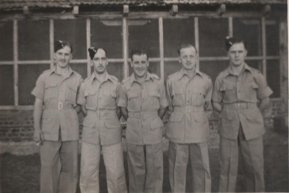 George Myers with his pals in The Manchester Regiment