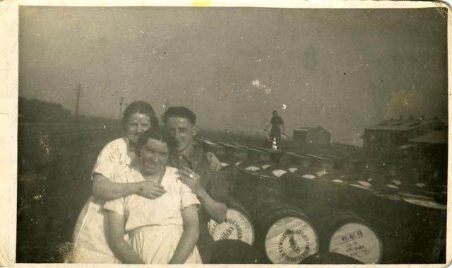 Catherine Prior (front) with friend Rose, late 1940s.