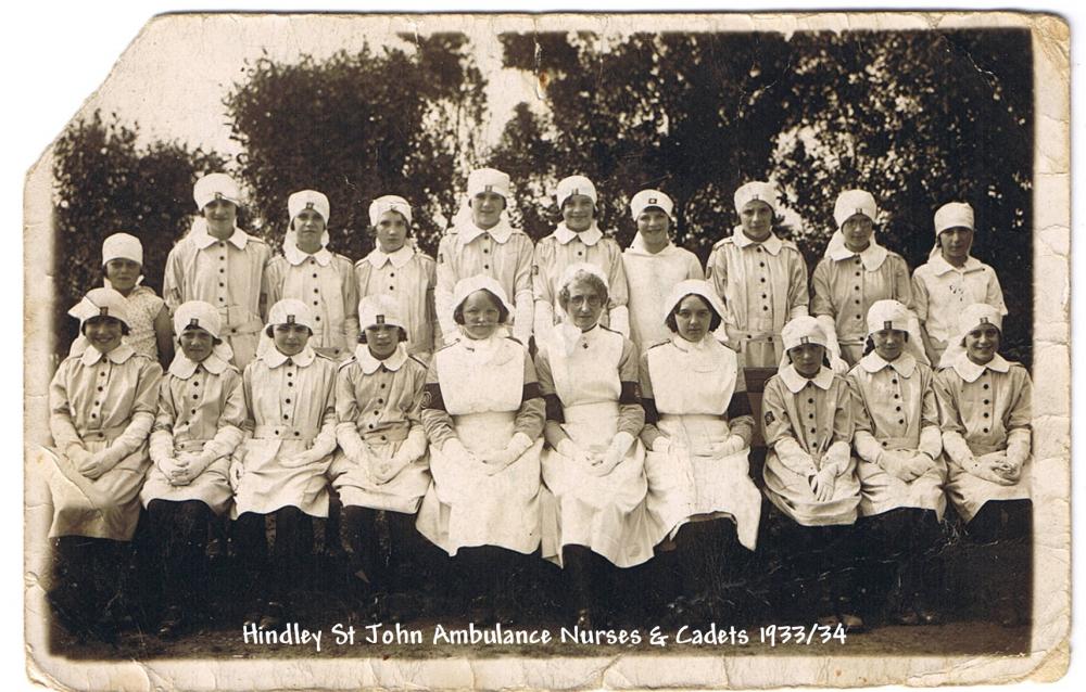 Hindley St John Ambulance Nurses & Cadets 1933/34 Hindley St John Ambulance Nurses & Cadets 1933/34