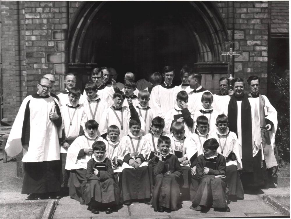 Choir outside south porch ? year Choir outside south porch ? year