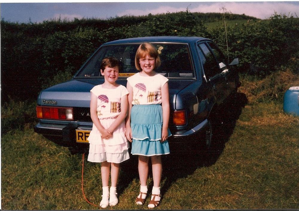 Jayne and Louise Nether Kellett Near Carnforth circa 1980s