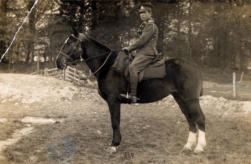 Fred Green and his horse, he was in the light infantry.