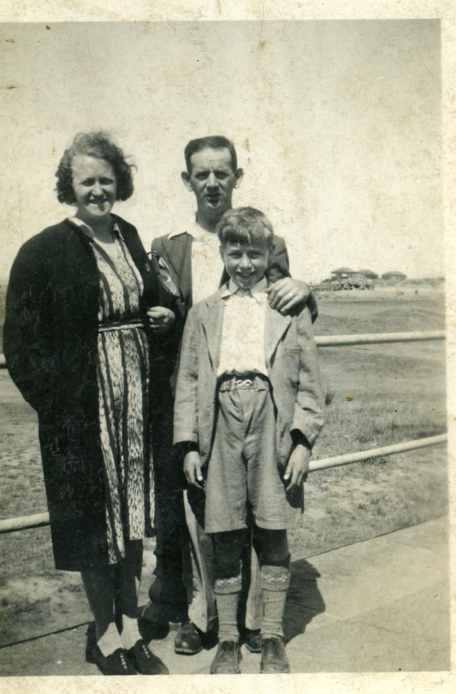 Colin Pearce with his parents 1930's