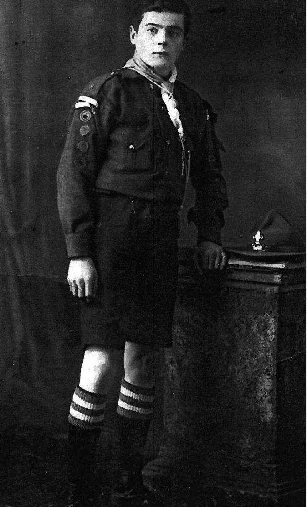 George Melbourne Webster as a 15 -16 year old scout