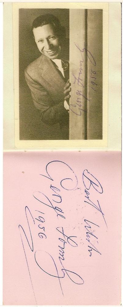 George Formby & Autograph 1956 George Formby & Autograph 1956