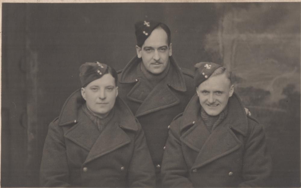 George Myers with his pals in The Manchester Regiment