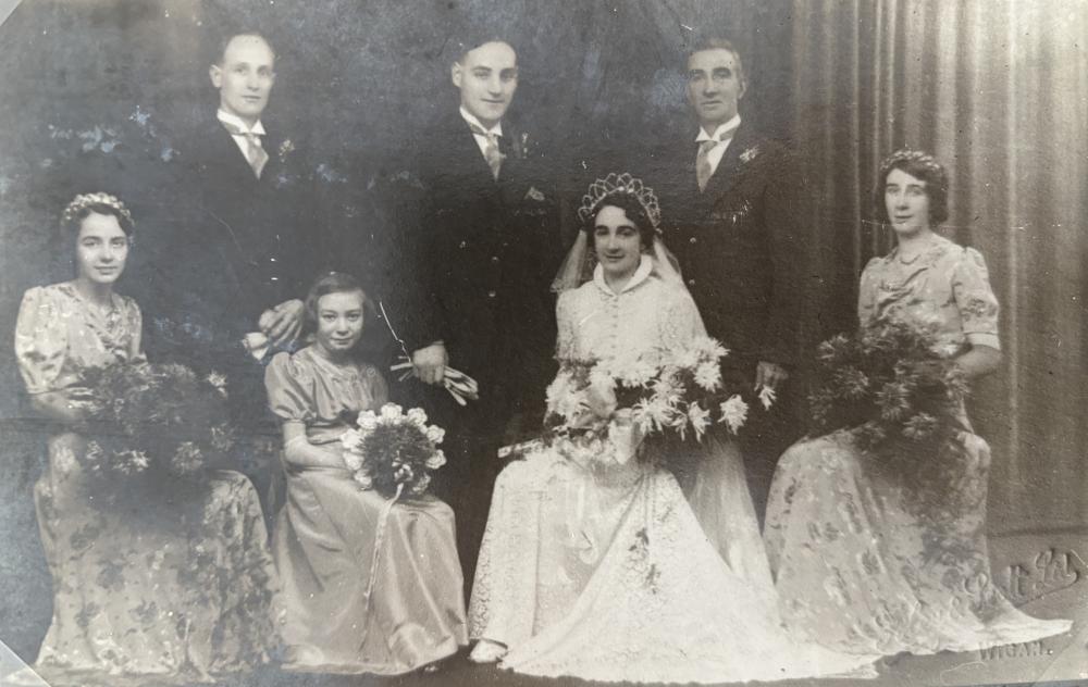 Else, Tom and Thomas Wareing - wedding photo 1940