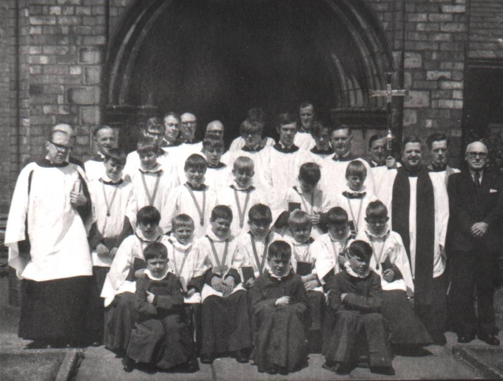 Choir outside south porch ? year Choir outside south porch ? year
