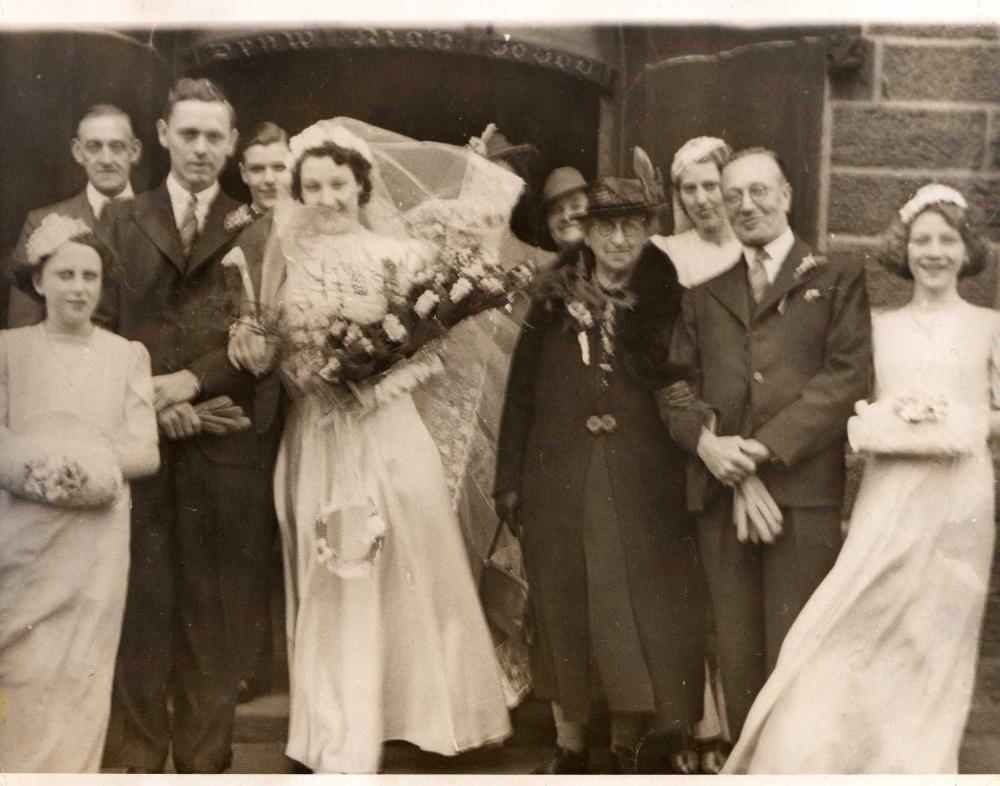 Ernest Rigby & Lilian Laithwaite's wedding day, Ernest Rigby & Lilian Laithwaite's wedding day,