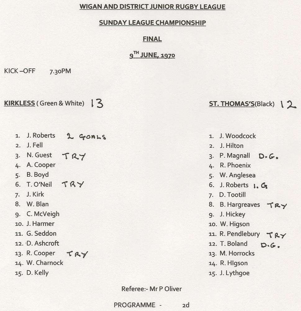 CUP FINAL 1970 CUP FINAL 1970