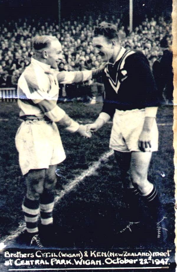 Wigan v New Zealand, October 1947.