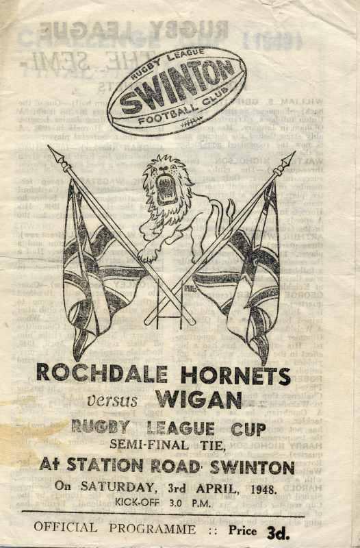 Rugby League semi final programme Rugby League semi final programme