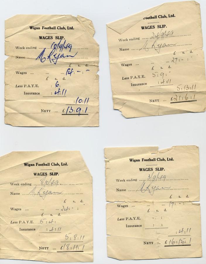 Martin Ryan Wage Slips 1949 Martin Ryan Wage Slips 1949