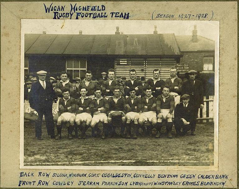 Wigan Highfield Rugby Football Team, 1927/8.