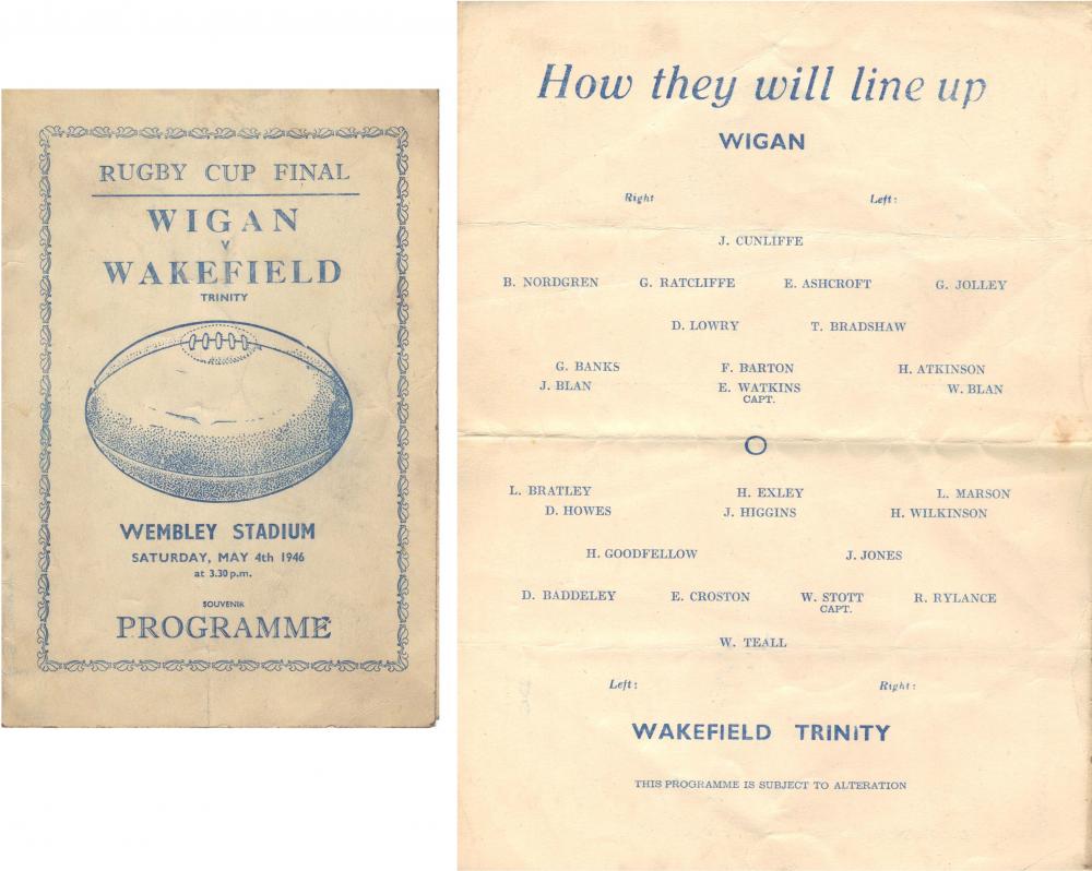 Un-official Challenge Cup programme 1946